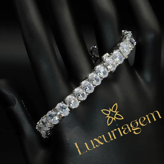 925 Sterling Silver Zircon Tennis Bracelet