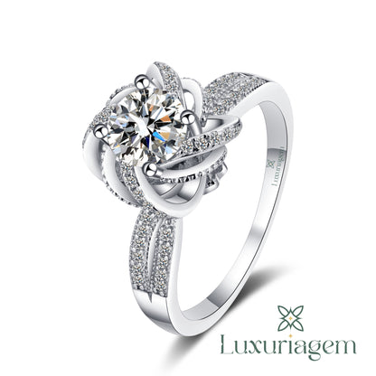 S925 Sterling Silver Moissanite Ring