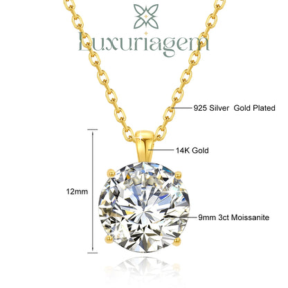 Aurielle 14K Gold Moissanite Necklace