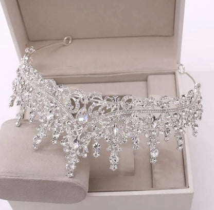 Silver Crystal Bridal Jewelry Set