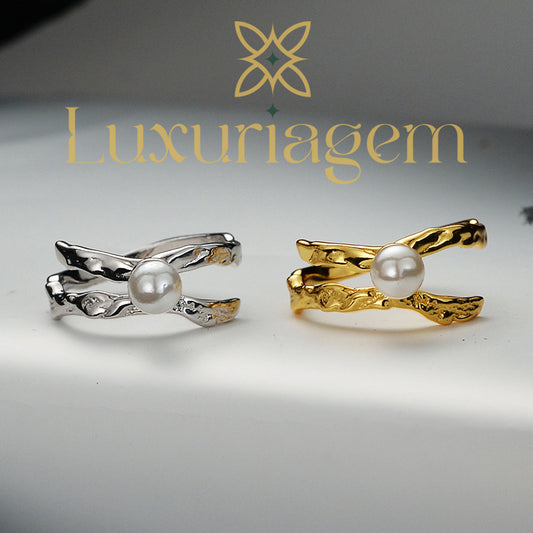 Irregular Silver Texture Ring