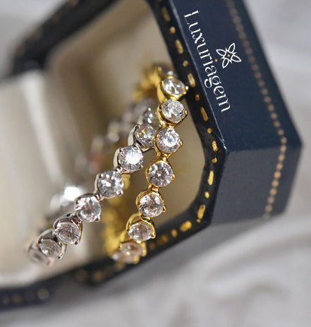 Spring Qiaoer 925 Silver Diamond Wedding Ring