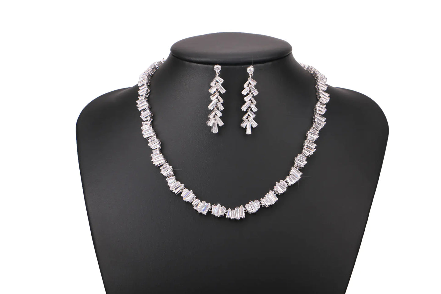 Minimalist 3A Zircon Necklace and Earring Set