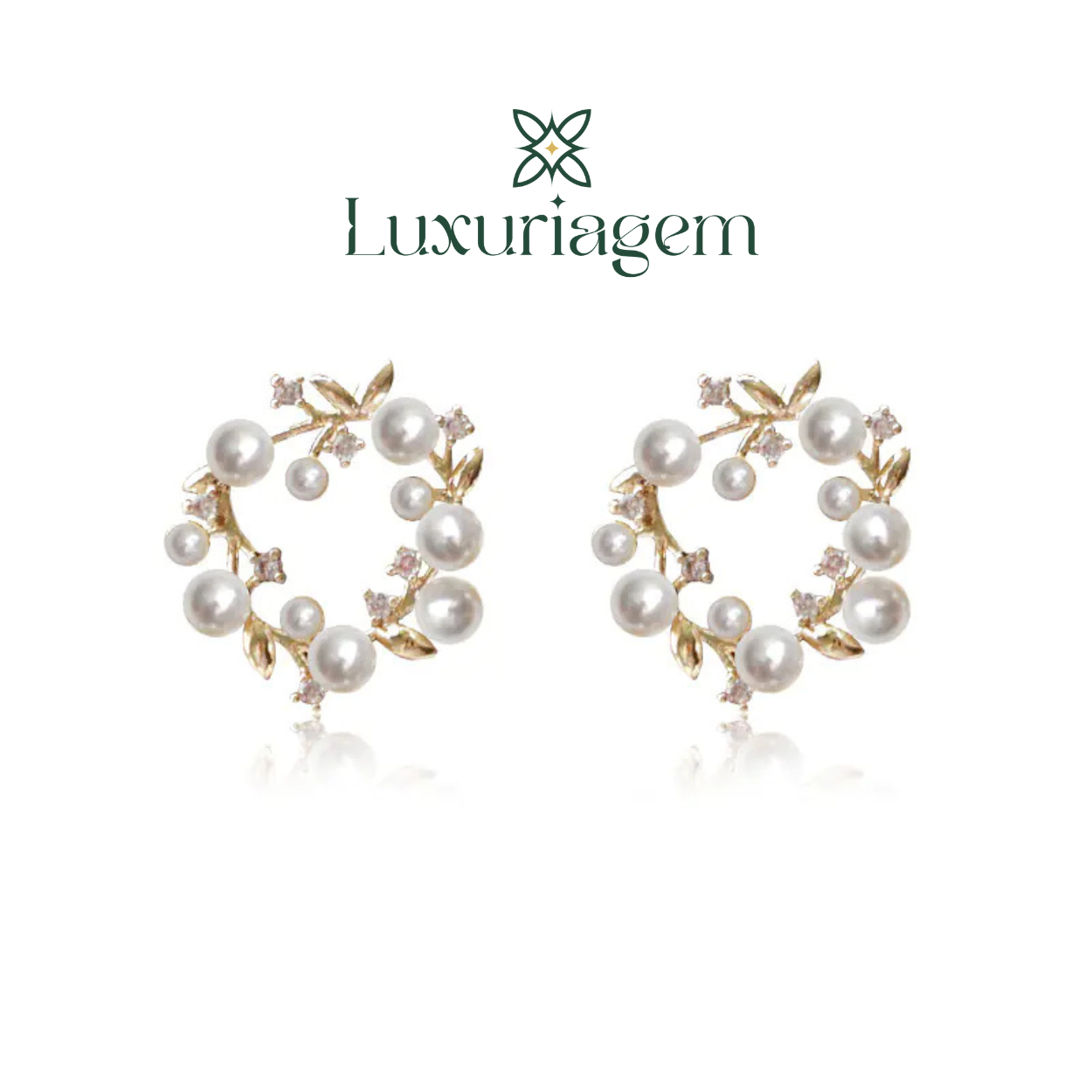 925 Silver Flower Pearl Wrap Earrings