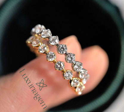 Spring Qiaoer 925 Silver Diamond Wedding Ring