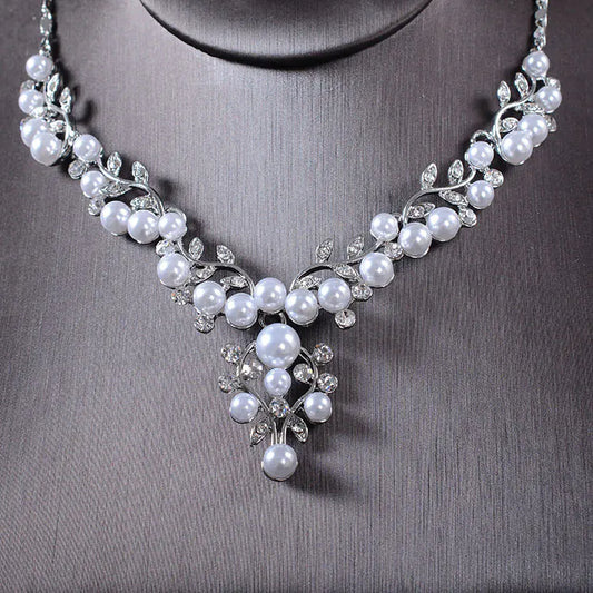 Bridal Jewelry Set - Korean Earrings and Necklace