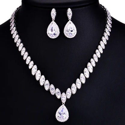 Bridal Jewelry Set - Korean Style Necklace and Earrings