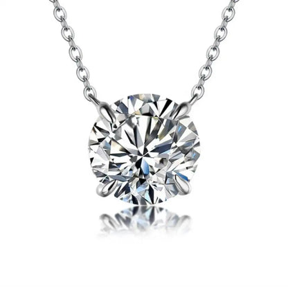 Moissanite Pendant Necklace (925 Silver)