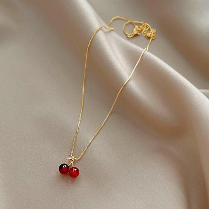Golden Cherry Luxe Necklace