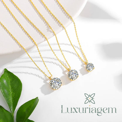 Aurielle 14K Gold Moissanite Necklace