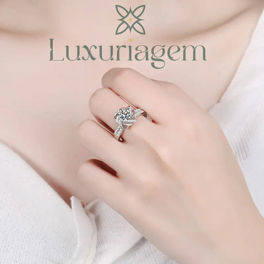 S925 Sterling Silver Moissanite Ring