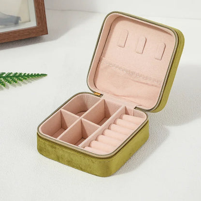 Velvet Travel Jewelry Box Organizer