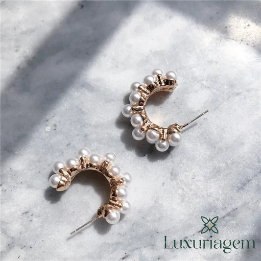 Minimalist 925 Silver Pearl Earrings for Women