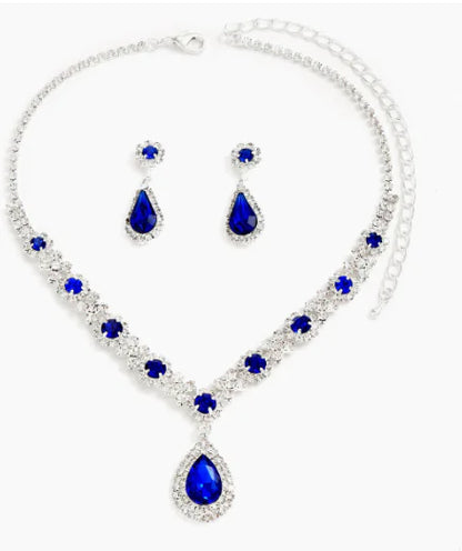 Zircon Necklace & Earring Set