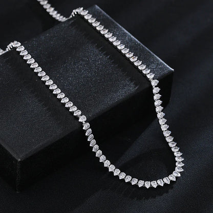 Women's Zircon Clavicle Chain Jewelry Set