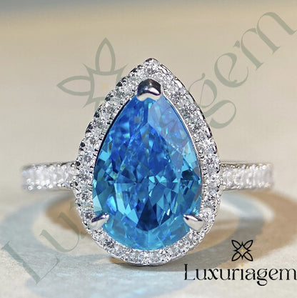 SGARIT 14k Gold 3.5ct Moissanite Diamond Ring