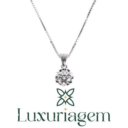 Minimalist Moissanite Necklace with Gold-Plated Chain