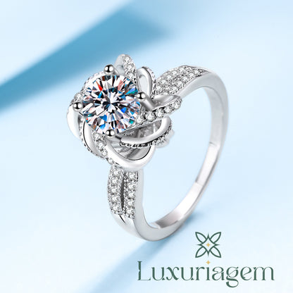 S925 Sterling Silver Moissanite Ring