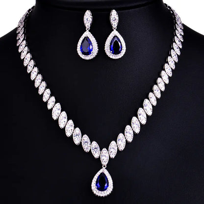 Bridal Jewelry Set - Korean Style Necklace and Earrings