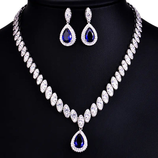 Bridal Jewelry Set - Korean Style Necklace and Earrings