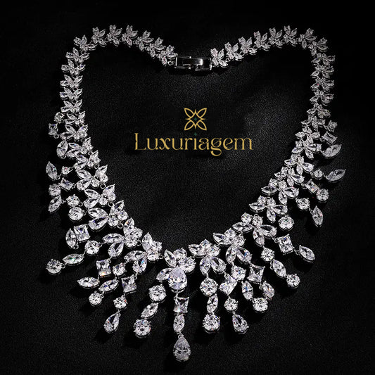 Elegant Bride Jewelry Set with Necklace and Earrings