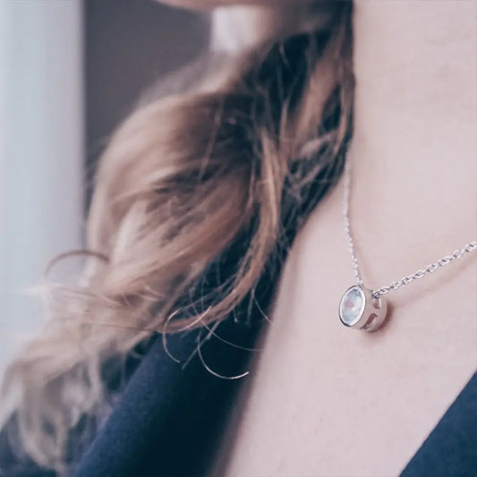 Minimalist Gold Plated Single Zirconia Necklace