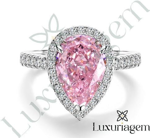 SGARIT 14k Gold 3.5ct Moissanite Diamond Ring