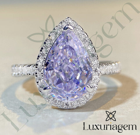 SGARIT 14k Gold 3.5ct Moissanite Diamond Ring