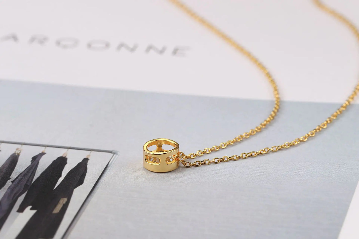 Minimalist Gold Plated Single Zirconia Necklace