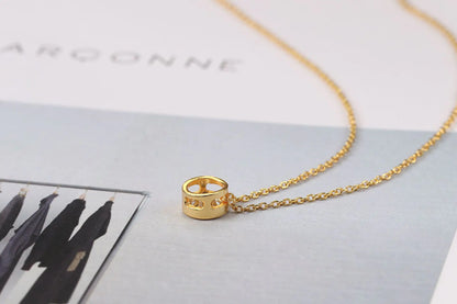 Minimalist Gold Plated Single Zirconia Necklace