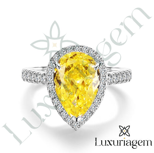 SGARIT 14k Gold 3.5ct Moissanite Diamond Ring