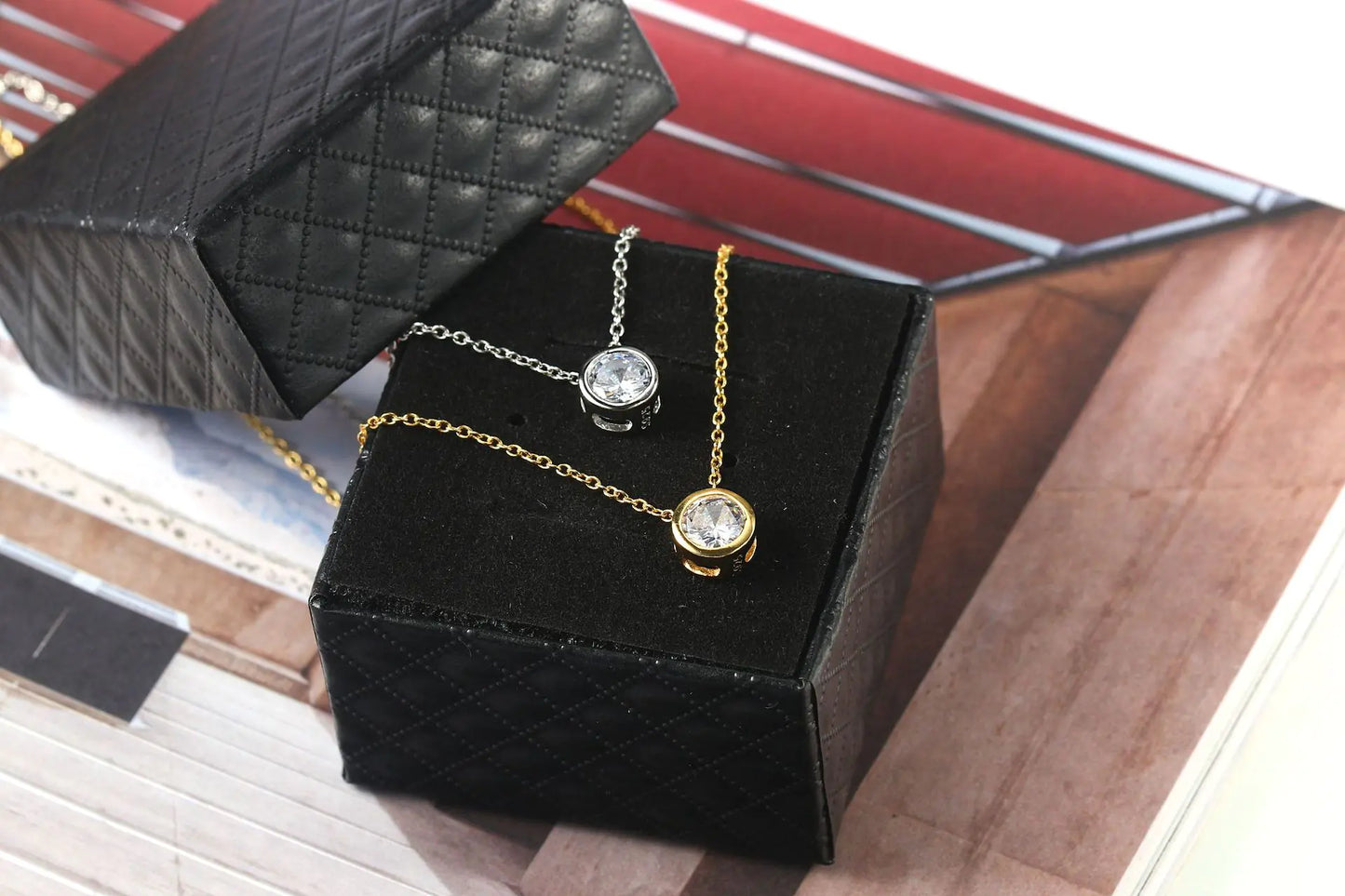 Minimalist Gold Plated Single Zirconia Necklace